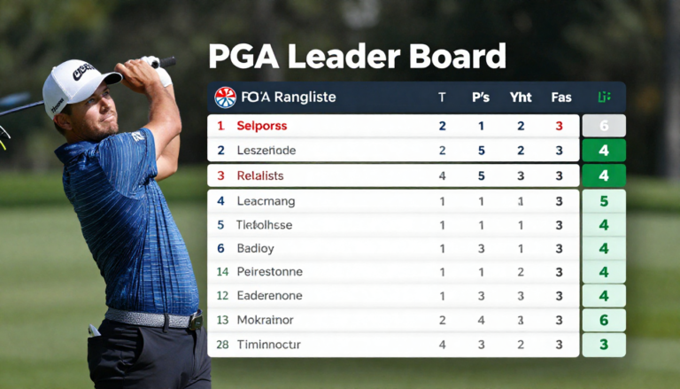 pga leader board