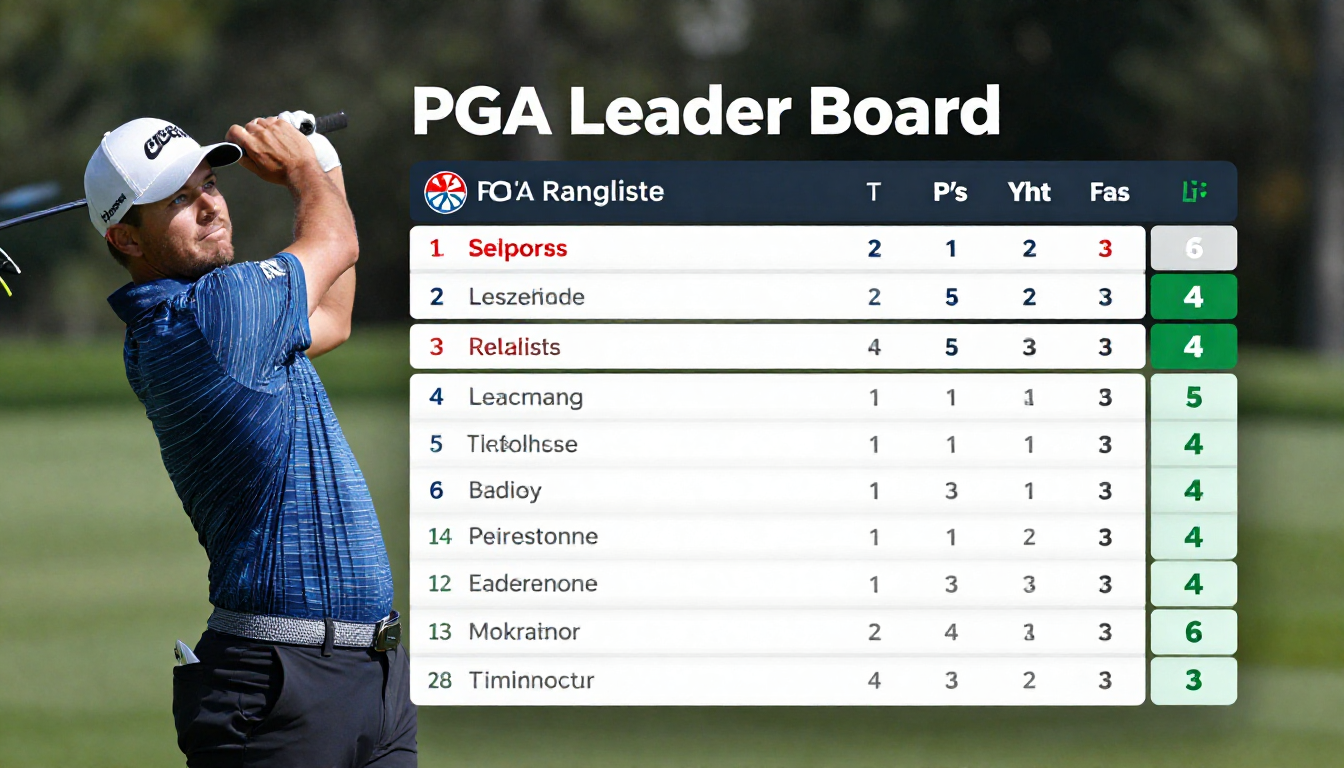 pga leader board